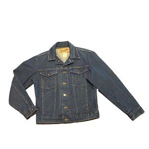 Vintage Wrangler M-159 Authentic Western Denim Jean 80’s Trucker Jacket Size S